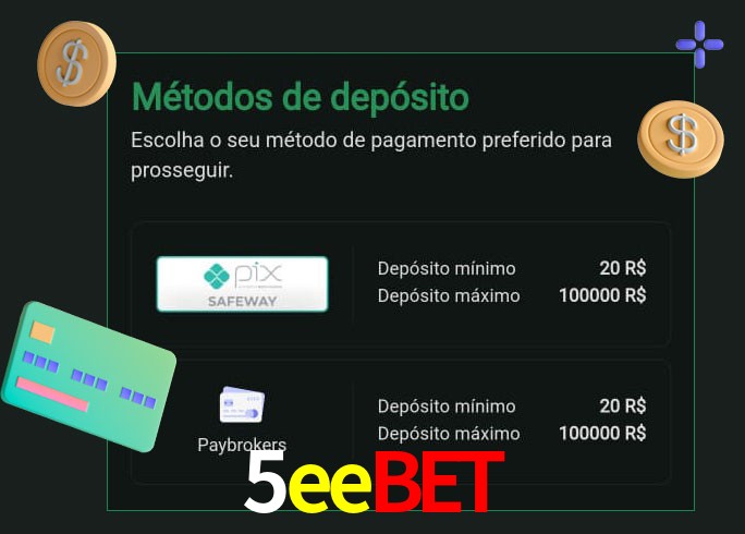O cassino 5eebet oferece uma grande variedade de métodos de pagamento